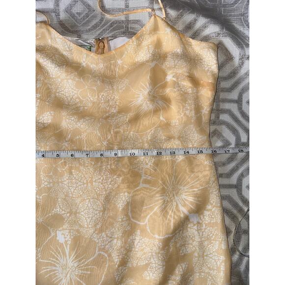 Tommy Bahama Silk Floral Dress Light Orange Vintage Tropical Print Sleeveless  6 - Picture 5 of 8